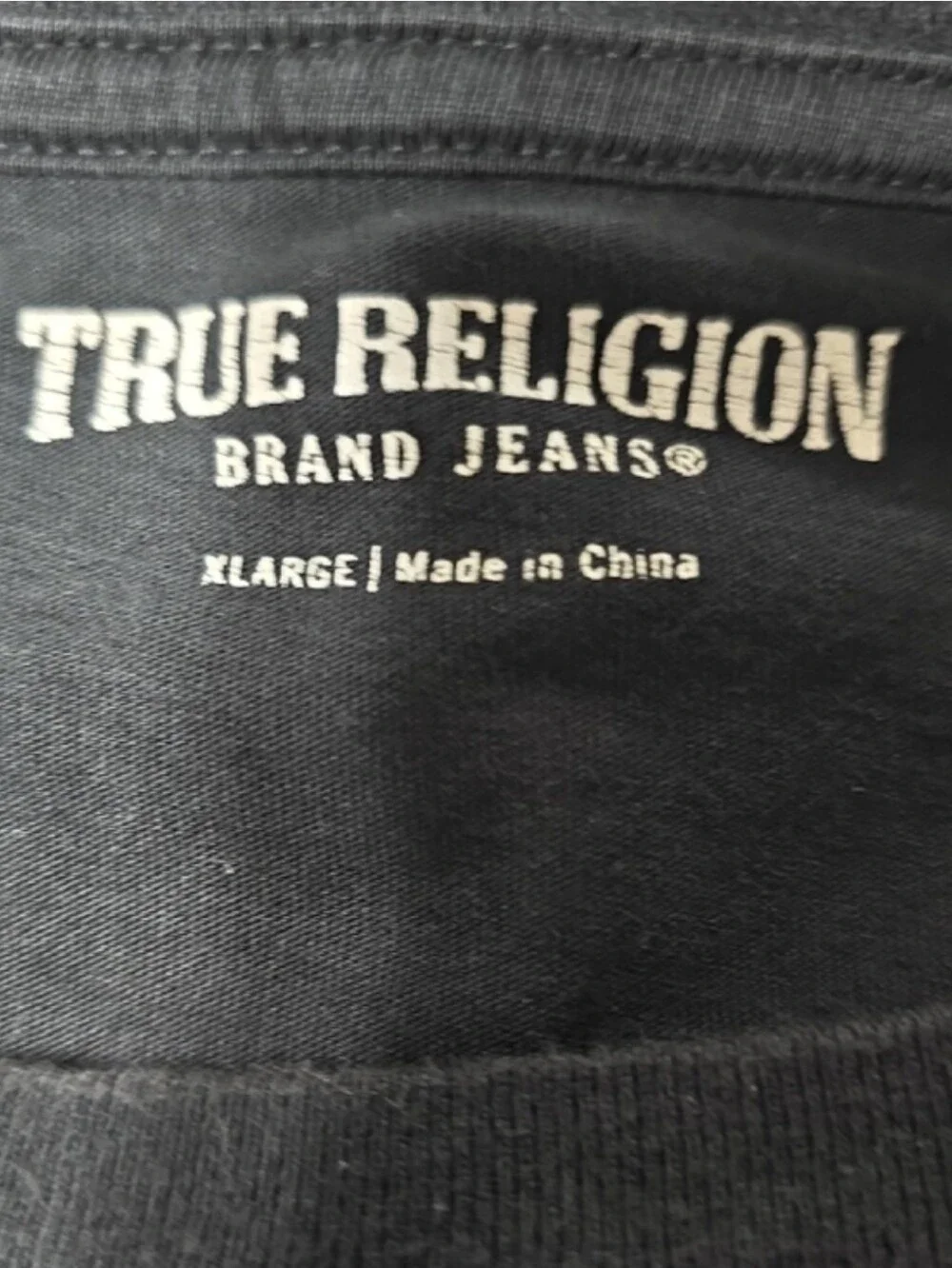 True Religion Men's Black Graphic Crew Neck T-Shirt